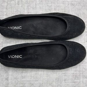 Vionic Black Studded Flats